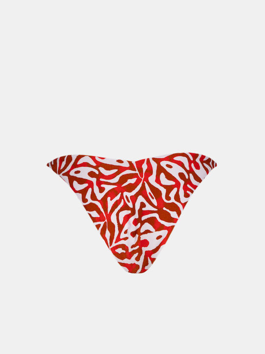 Rock Club Corals Print Bikini Slip Orange