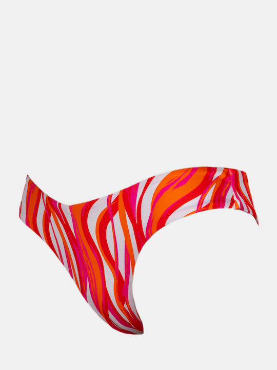 Waves Print Bikini Brazil Orange