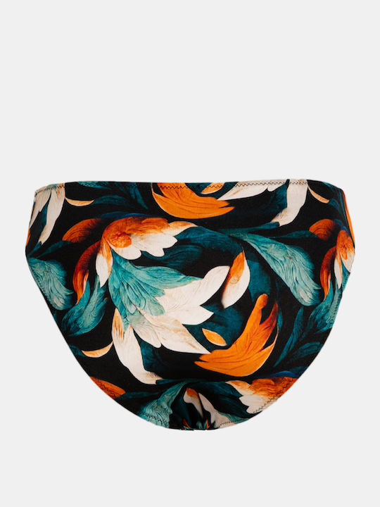 Art Print Bikini Slip Navy Μπλε