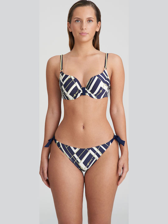 Bikini Brasilien mit Schnürchen Majestic Blue
