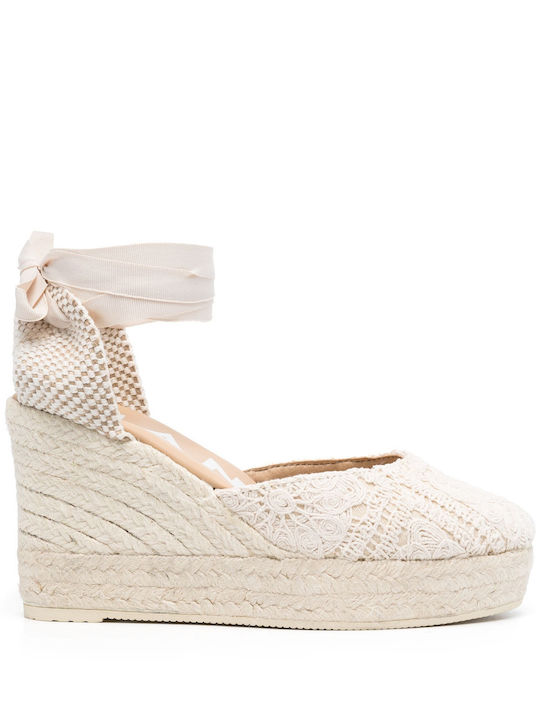 Manebi Women's Platform Shoes Beige