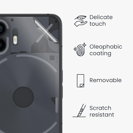 Kwmobile Protective Film Back Side Back Protective Film Nothing Phone 2 3 Pieces Transparent Kwm0000204a002c