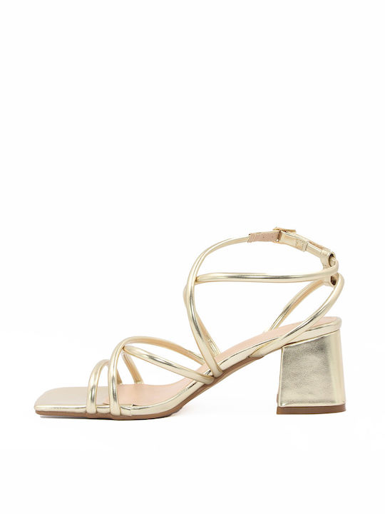 Alta Moda Damen Sandalen in Gold Farbe