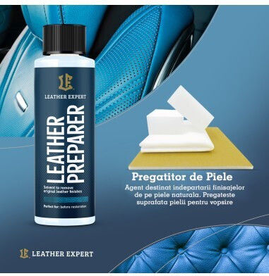 Leather Expert Reinigung Glänzen Wachsen und Schutz Satz für Lederteile des Autos 50ml