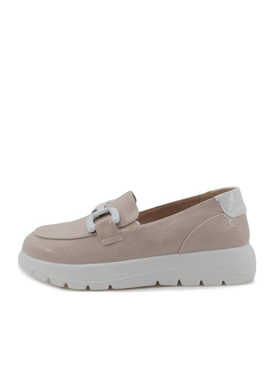 Women's Loafers in Beige Color