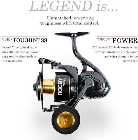 Noeby Legend Μηχανισμός Ψαρέματος για Spinning / Eging / Shore Jigging / Casting / Surf Casting / Καθετή / Συρτή / Inchiku