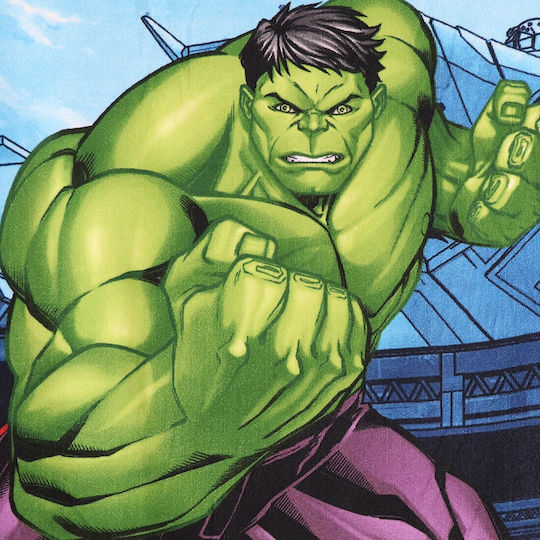 Marvel Παιδική Πετσέτα Θαλάσσης Μπλε Avengers 140x70εκ.