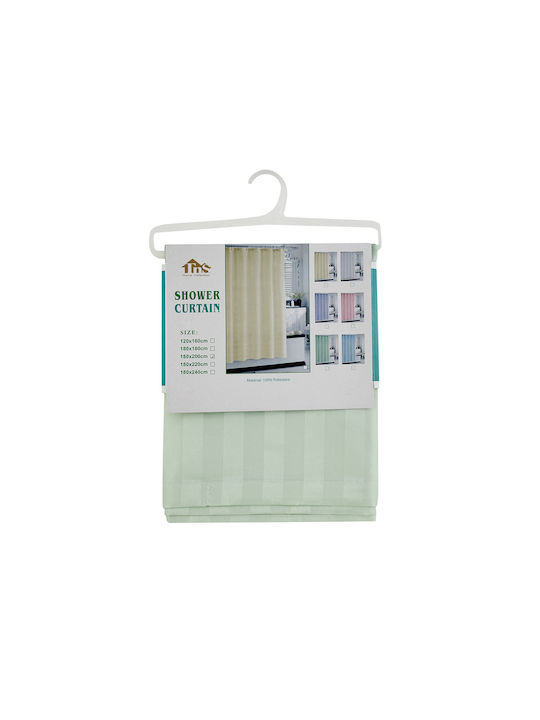 TnS Shower Curtain 180x200cm Light Green (Various Colors)