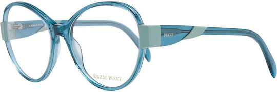 Emilio Pucci Rame Ochelari Pentru Femei Acetat Turcoaz EP5205 095
