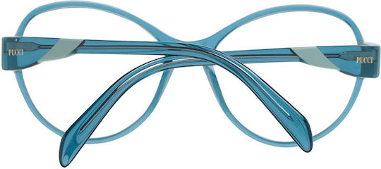 Emilio Pucci Rame Ochelari Pentru Femei Acetat Turcoaz EP5205 095