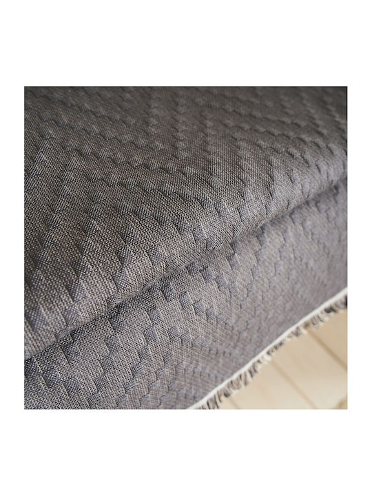 Gofis Home Ori Sesselüberwurf Jacquard 180x180cm Graphit 401