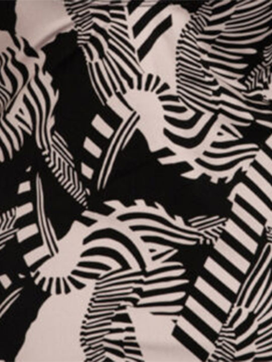 Print Bikini Slip Schwarz