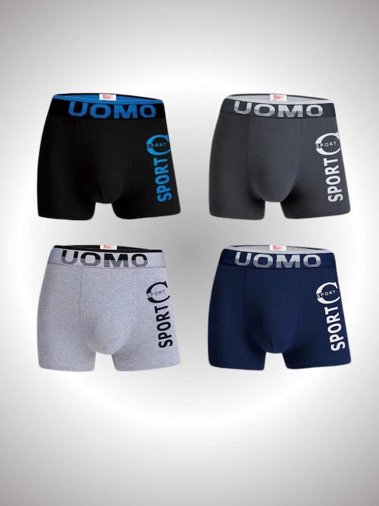 Uomo Herren Boxershorts Colorful 4Packung