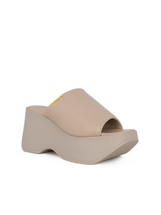 Replay Women's Platform Shoes Beige