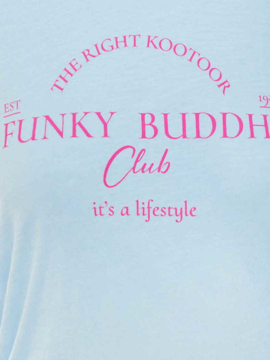 Funky Buddha Damen T-Shirt Blau