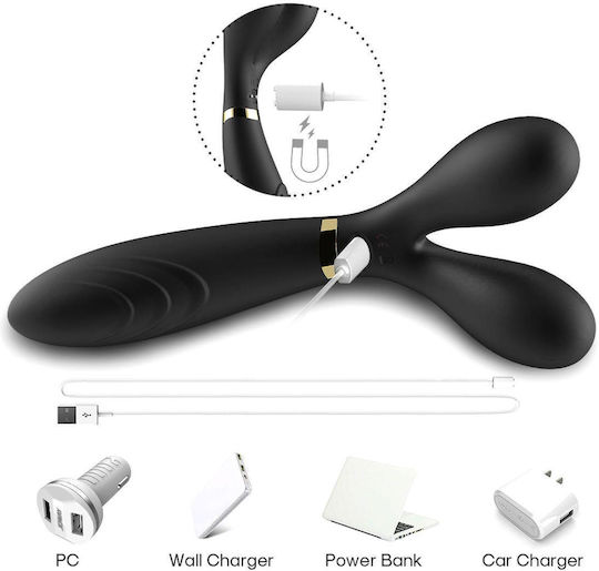 Double Vibrator Massager Stimulator 9 Modes 19cm