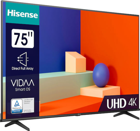 Hisense Smart Τηλεόραση 75" 4K UHD LED A6K HDR (2023) 75A6K