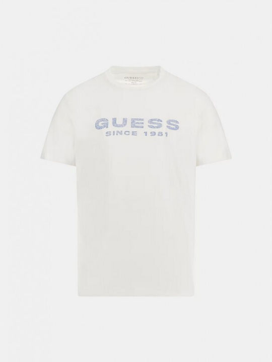 Guess Men's T-shirt Pure White