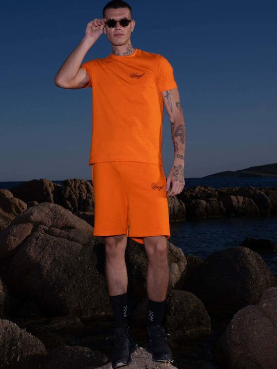 Vinyl Art Clothing Herren T-Shirt Kurzarm Orange