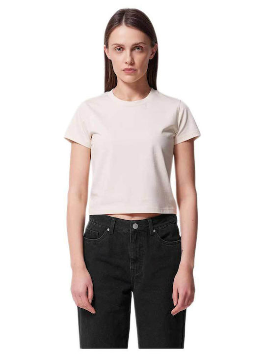 Women's Cotton Short Sleeve Beige Top HWSS24 TTSHF1478 83S