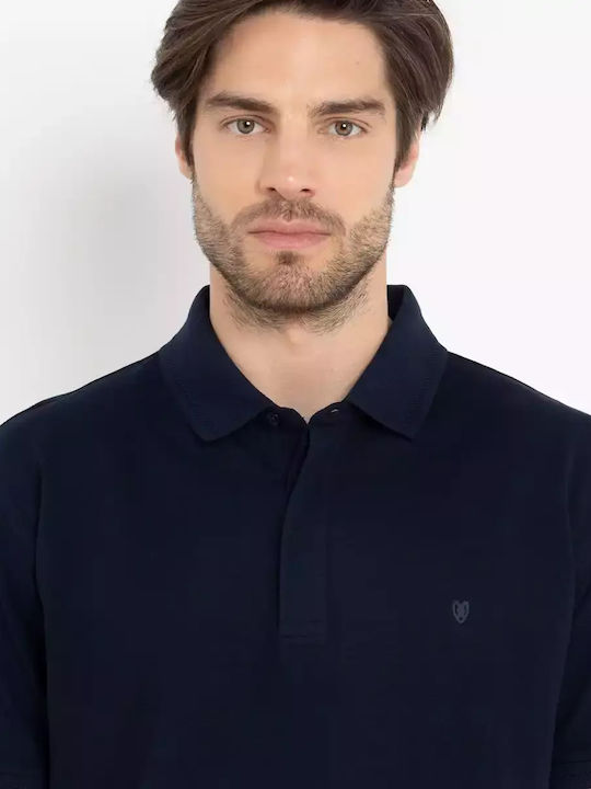 Polo Short Sleeve Dark Blue Blouse