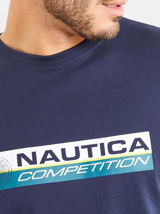 Nautica Herren T-Shirt Kurzarm Blau