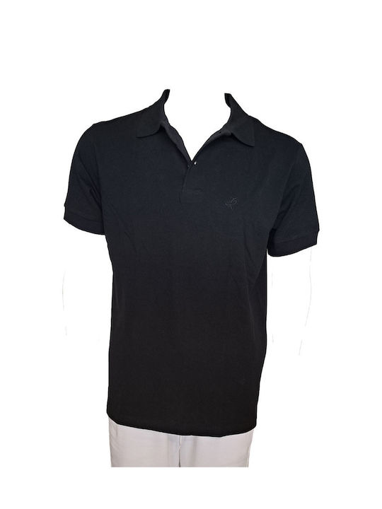 Polo Kurzarmbluse Schwarz