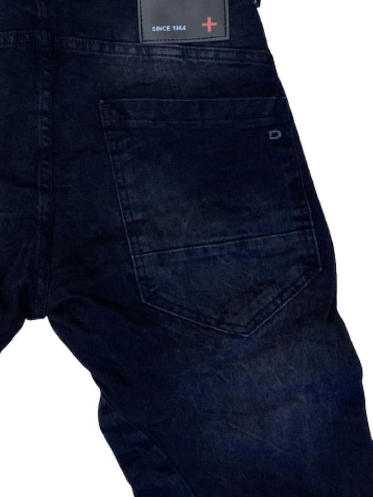 Ανδρικό Παντελόνι Τζιν Ελαστικό με Slim Εφαρμογή Μαύρο