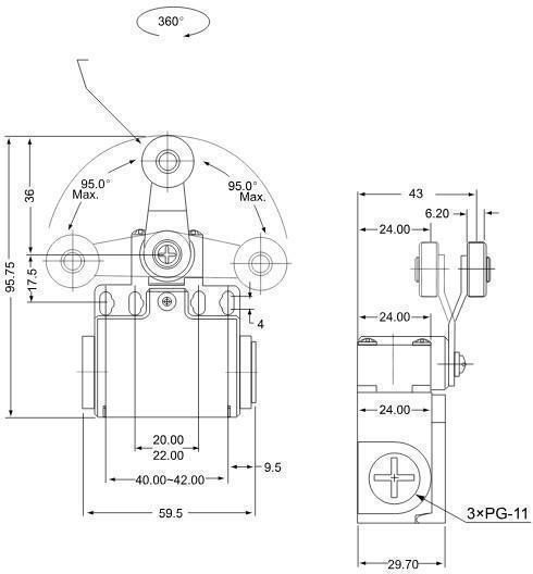 Tracon Electric Μεταγωγικός Διακόπτης Ράγας 250V 10A