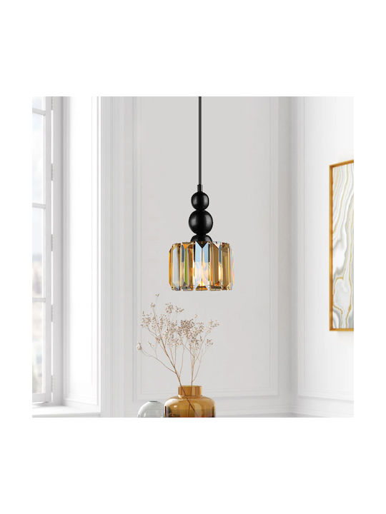 Megapap Pendant Light Black with Socket E27 15x15x65cm