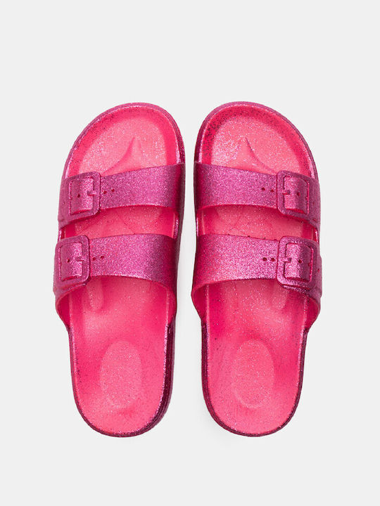 Luigi Women's Flat Sandals in Fuchsia Color