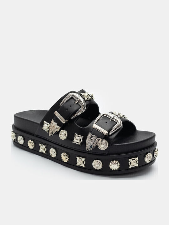 Γυναικεία Σανδάλια Flatforms Μαύρα