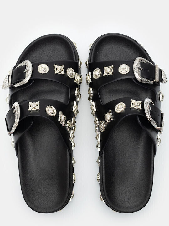 Γυναικεία Σανδάλια Flatforms Μαύρα