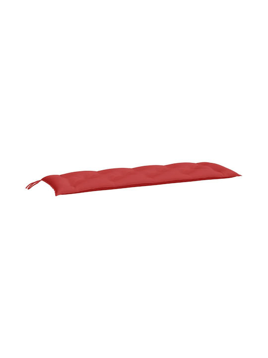 vidaXL Waterproof Garden Bench Cushion Red 2pcs 50x150cm.