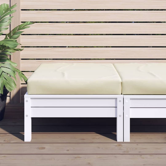 vidaXL Waterproof Bench Cushion for Garden Cream 60x60cm