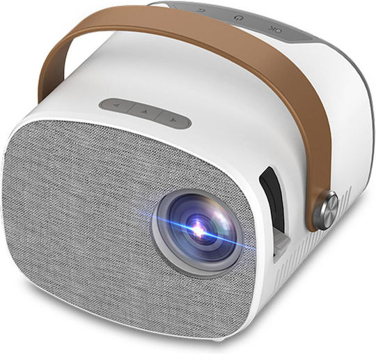 Factory YG230 Mini Projector LCD Standard Lamp with Built-in Speakers White