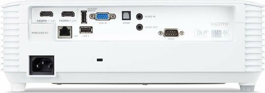 Acer P5827a 3D Projector DLP 4K Ultra HD Απλής Λάμπας με Wi-Fi και Ενσωματωμένα Ηχεία MR.JWL11.001