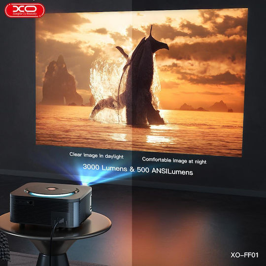 XO FF01 Mini Projector DLP Απλής Λάμπας με Ενσωματωμένα Ηχεία 16.001.0131