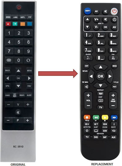 Toshiba RC-3910 Genuine Remote Control Τηλεόρασης