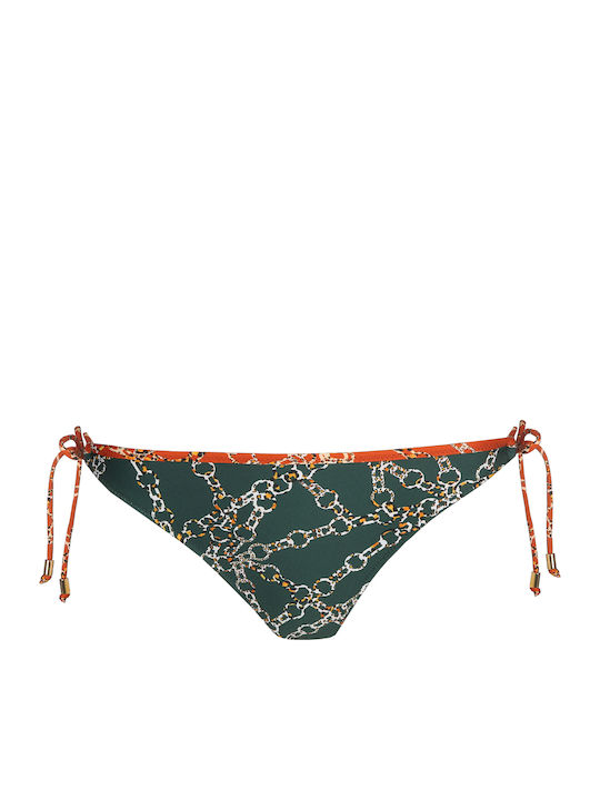 Bikini Brasilien mit Schnürchen Malachite