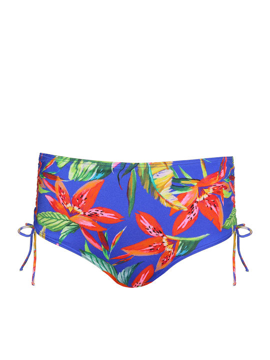 Latakia Bikini Inferioare Slip Talie Înaltă Albastru