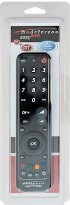 Edision Universal Remote Control Made For You Easy Digital Plus Black for Τηλεοράσεις and Ψηφιακούς Δέκτες