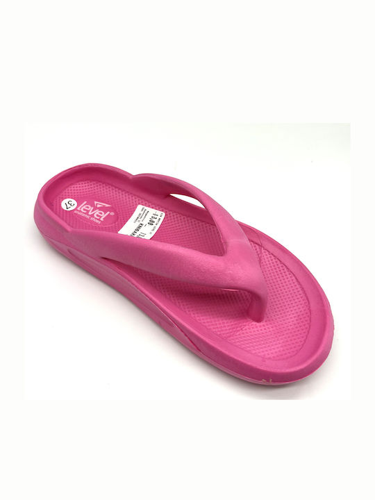 Level Anatomic Frauen Flip Flops in Fuchsie Farbe