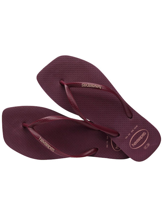 Havaianas Square Logo Pop Σαγιονάρες σε Μωβ Χρώμα