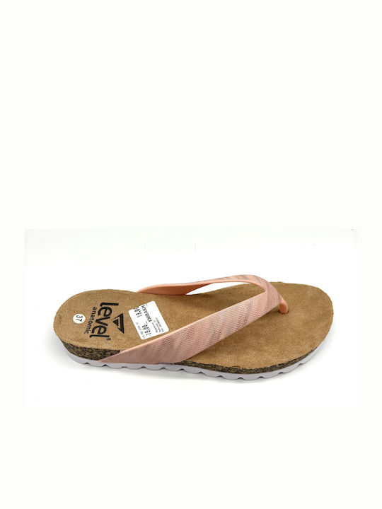 Level Anatomic Frauen Flip Flops in Rosa Farbe