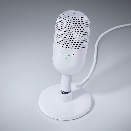 Razer Seiren V3 Mini Πυκνωτικό Μικρόφωνο USB Επιτραπέζιο για Φωνητικά σε Λευκό Χρώμα