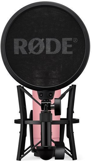 Rode NT-1 Signature Series Condenser Microphone Shock Mounted for Vocals in Pink Color