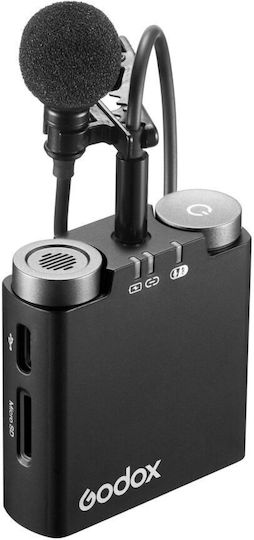 Godox Virso S M2 Σετ Ασύρματο Μικρόφωνο Πέτου, Clip On για Κάμερα (2Tx + 1Rx) για Sony Μηχανές