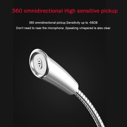KTV Μικρόφωνο USB Gooseneck σε Λευκό Χρώμα