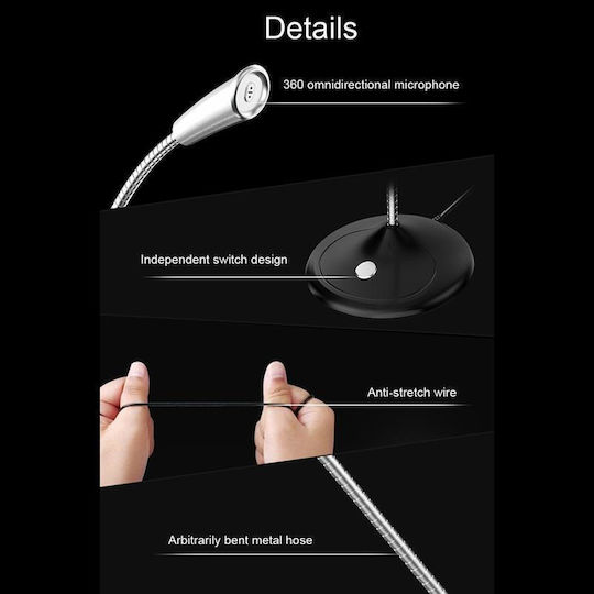 KTV Μικρόφωνο USB Gooseneck σε Λευκό Χρώμα